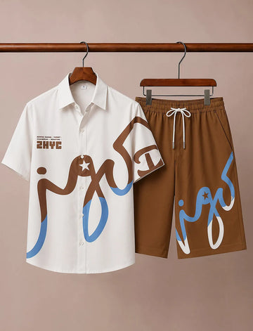 Men’s Modern Graffiti Co-Ord Set