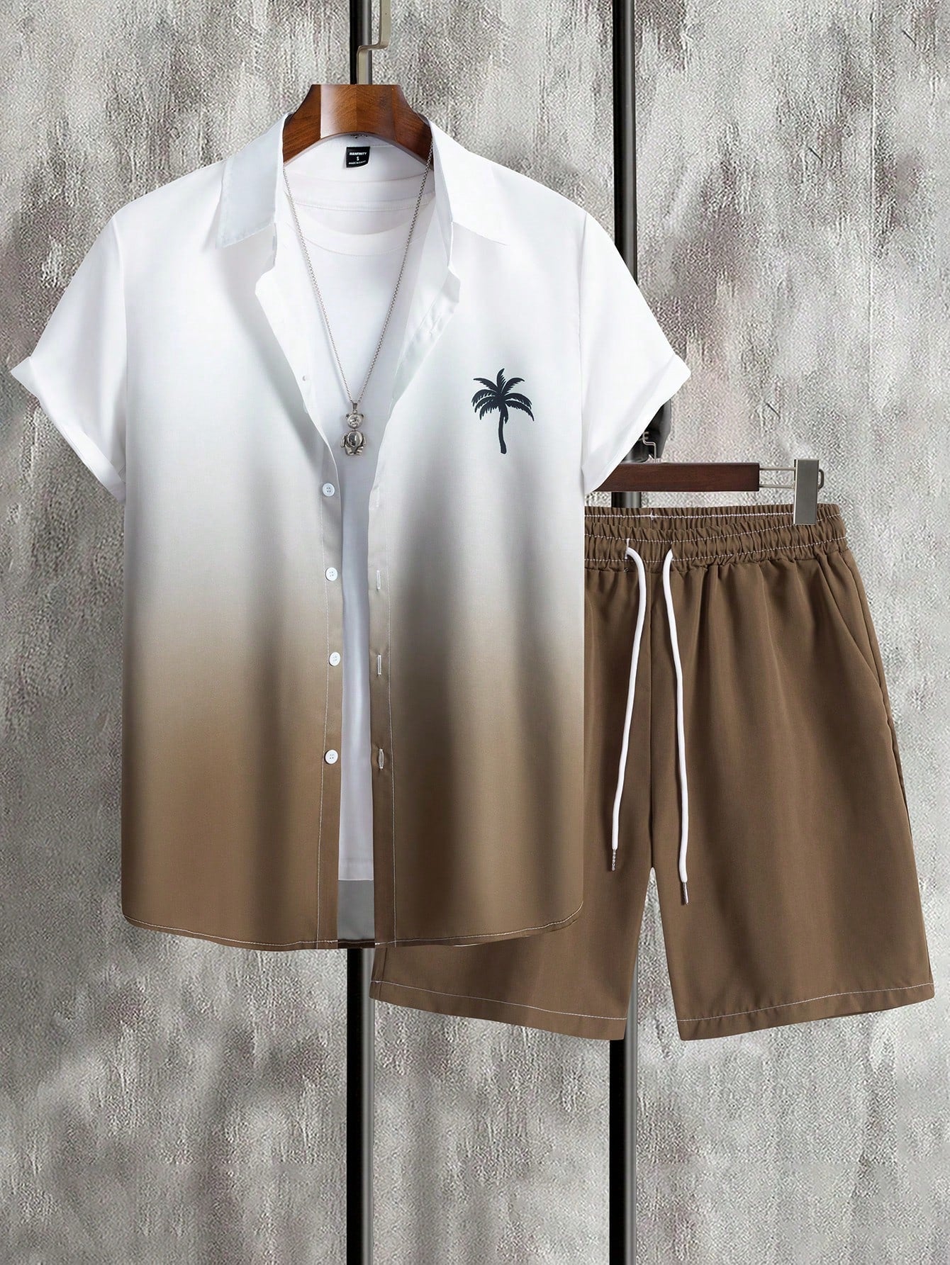 Men’s Premium Brown Gradient Co-Ord Set