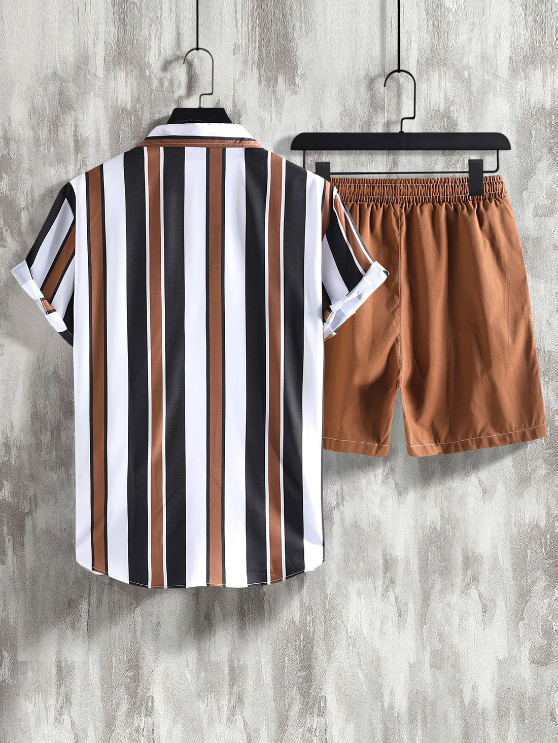 Urban Stripe Brown Co-Ord Set