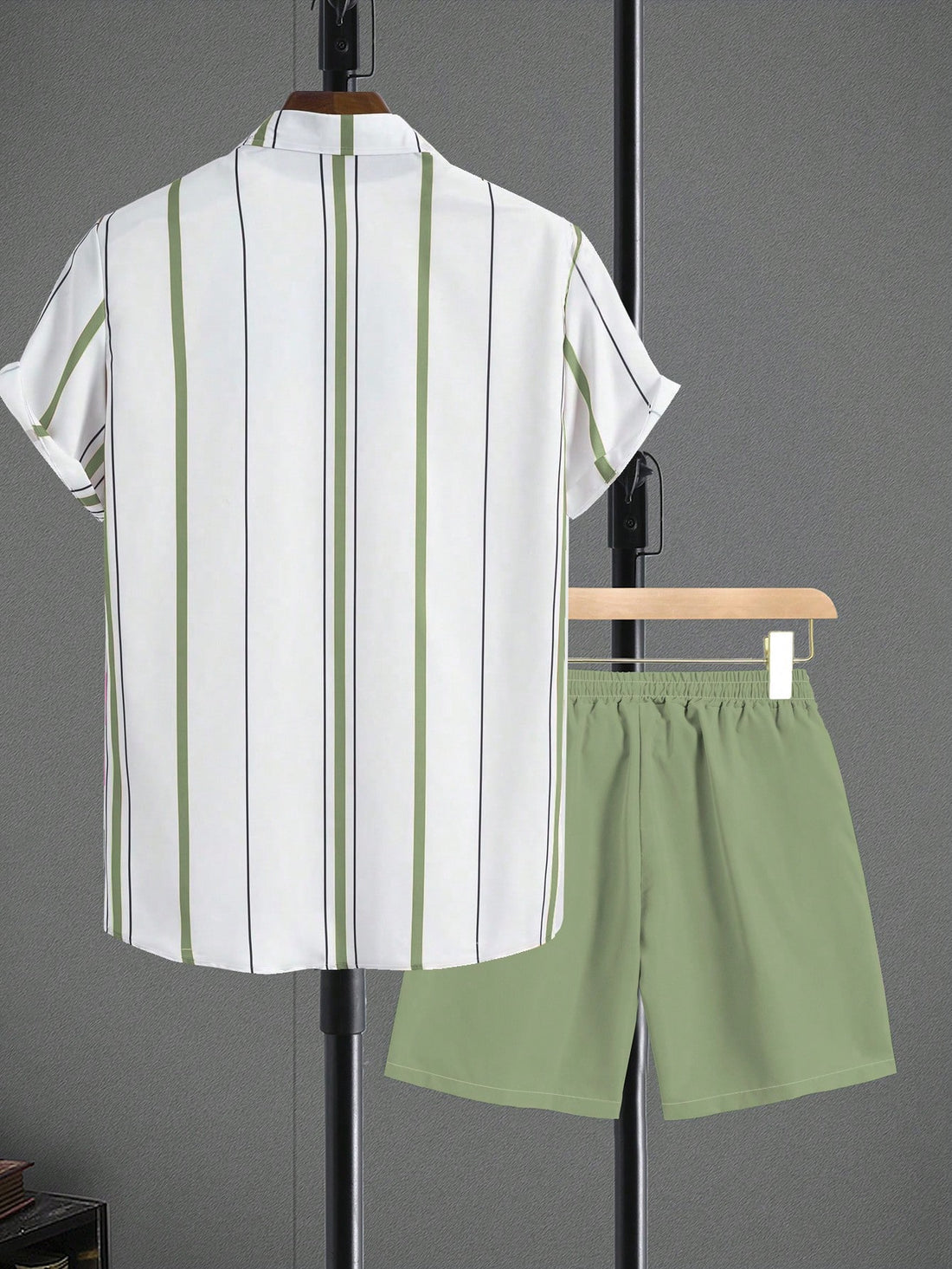 Sage Stripe Summer Co-Ord Set
