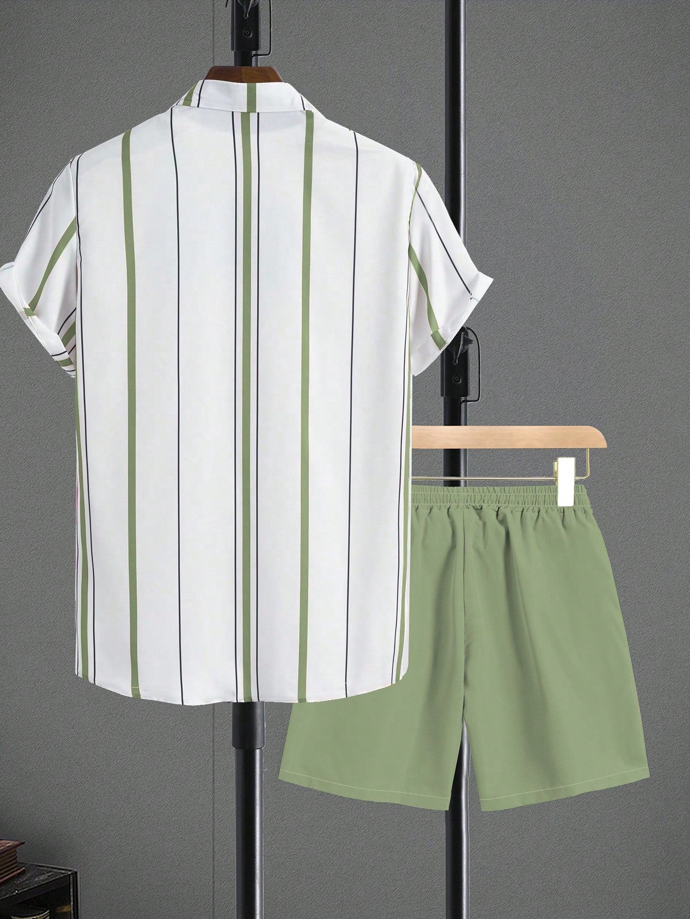 Sage Stripe Summer Co-Ord Set