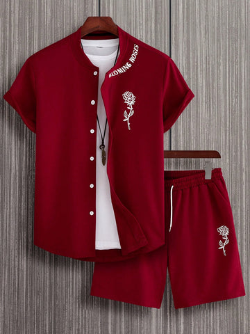 Crimson Rose Printed Co-Ord Set
